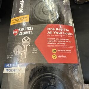 Kwikset Double Cylinder Deadbolt Metal Matte Black 96650-515